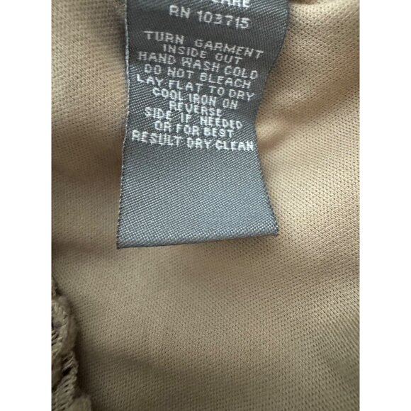 Beige Tan Knit Lace Shift Dress Bell Sleeves Size 24W 3X Plus Fall Evening Party - Picture 7 of 8